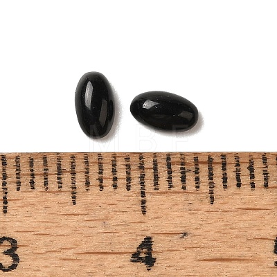 Synthetic Black Stone Cabochons G-F772-01A-09-1