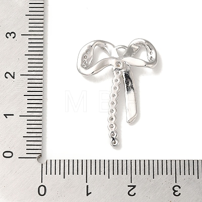 Brass Micro Pave Clear Cubic Zirconia Pendants KK-G499-05P-1