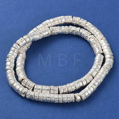 Electroplated Natural Lava Rock Beads Strands G-I360-A01-04-1