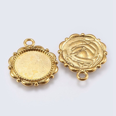 Alloy Pendant Cabochon Settings X-PALLOY-A18941-AG-LF-1