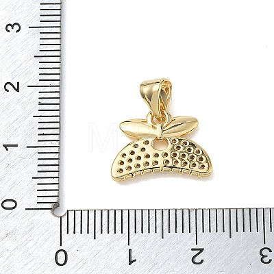 Brass Micro Pave Clear Cubic Zirconia Pendants KK-L268-012G-1