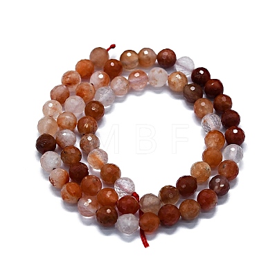 Natural Red Quartz Beads Strands G-G927-34-1