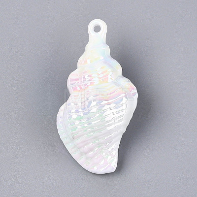 UV Plating Opaque Acrylic Shell Shape Big Pendants SACR-T018-35A-1