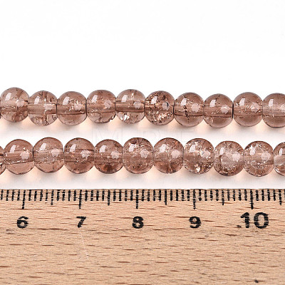 Crackle Glass Beads Strands X-CCG-Q001-6mm-07-1