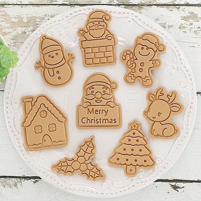 Christmas Plastic Cookie Candy Food Cutters Molds DIY-K080-03-1