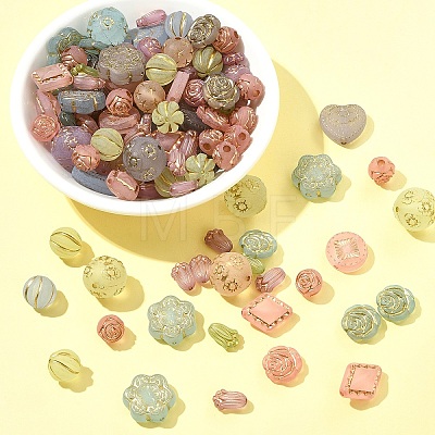 100G Plating Acrylic Beads OACR-FS0002-02-1
