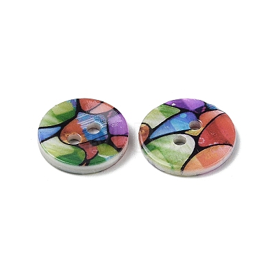 2-Hole Freshwater Shell Buttons SHEL-A004-01G-1