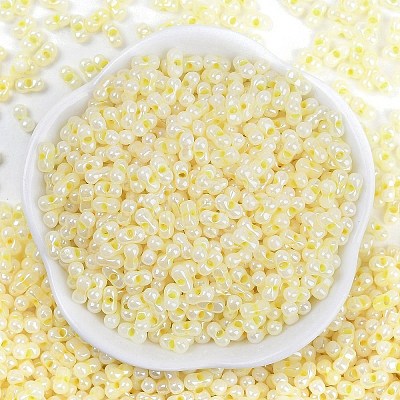 Opaque Colours Luster Glass Seed Beads SEED-K010-04H-1