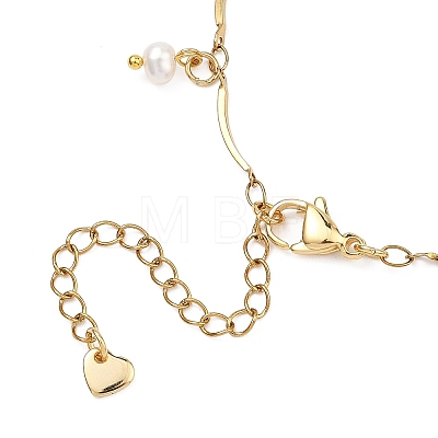 Natural Cultured Freshwater Pearl Charm Bracelets BJEW-JB13586-1
