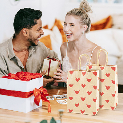 10Pcs Valentine's Day Paper Bags CARB-TADJ0001-01C-1