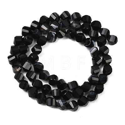 Natural Banded Agate Beads Strands G-P611-C10-01-1