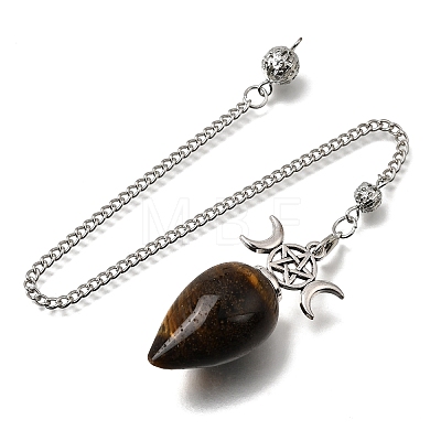 Natural Tiger Eye Dowsing Pendulum Pendants GG-CBA6D08-A08-1