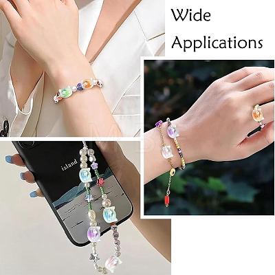 30Pcs UV Plating Rainbow Iridescent Acrylic Beads OACR-YW0003-53-1