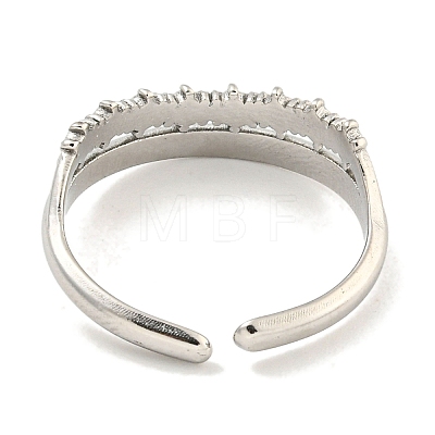 Tarnish Resistant 304 Stainless Steel Cuff Finger Ring Components STAS-P365-31P-1