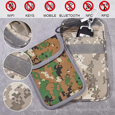 Olycraft 2Pcs 2 Style Tactical Mobile Phone Radiation Protection Shielding Bags AJEW-OC0003-62-1