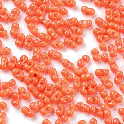 Baking Paint Glass Seed Beads SEED-A033-04F-1