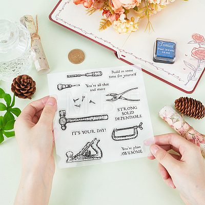 Clear Silicone Stamps DIY-WH0504-62B-1