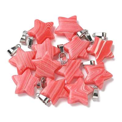 Synthetic Rhodochrosite Pendants G-B127-12P-08-1