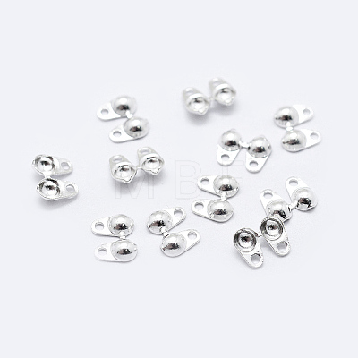 925 Sterling Silver Bead Tips Knot Covers X-STER-K167-001S-1