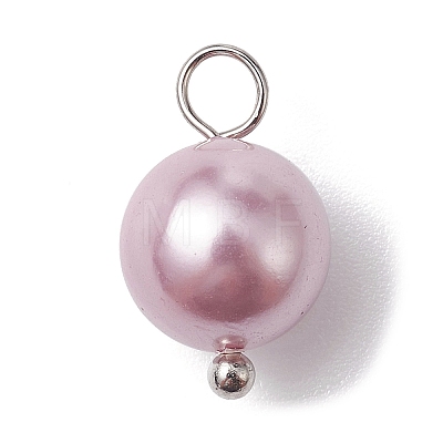 Shell Pearl Dyed Round Charms PALLOY-JF02245-02-1