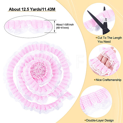 12.5 Yards Polyester Pleated Ribbon OCOR-TA0003-84C-1