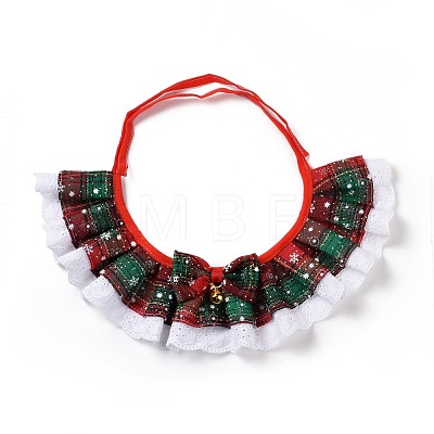 Cloth Pet's Christmas Lace Bandanas AJEW-D051-05G-1
