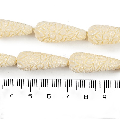 Synthetic Coral Carved Beads Strands CORA-C003-09-1