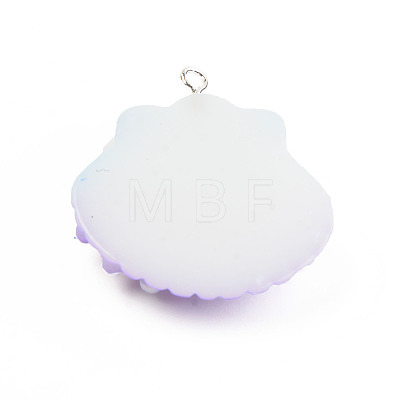 Opaque Resin Pendants X-RESI-S356-059B-01-1