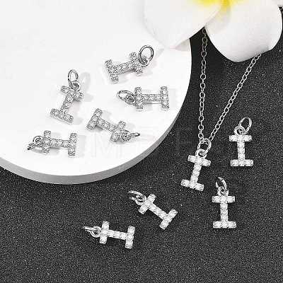 SHEGRACE Brass Micro Pave Clear Cubic Zirconia Pendants XGRQ29911-394P-I-1