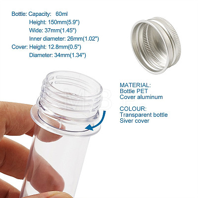 Yilisi Clear Tube Plastic Bead Containers CON-YS0001-01-1