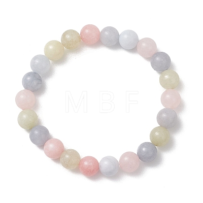 Dyed & Heated Natural Quartz Beads Stretch Bracelets for Women BJEW-JB13167-1