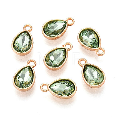 Faceted Glass Rhinestone Pendants GLAA-I051-A18-1
