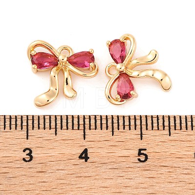 Brass Micro Pave Cubic Zirconia Charms KK-S389-03G-03-1