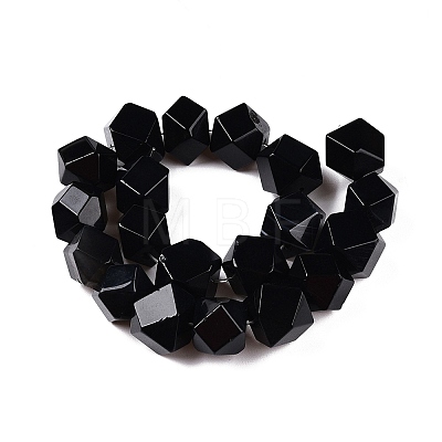 Natural Black Agate Beads Strands G-T138-39-1