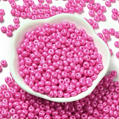 Baking Paint Luster Glass Seed Beads SEED-B001-04A-05-1