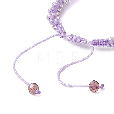 Round Glass Seed Braided Bead Bracelets BJEW-MZ00088-03-1