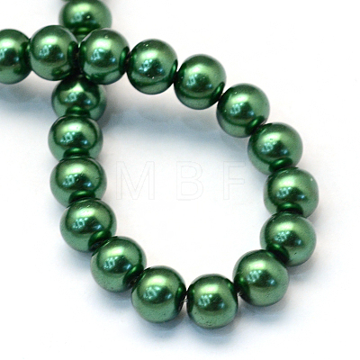 Baking Painted Pearlized Glass Pearl Round Bead Strands HY-Q003-4mm-71-1