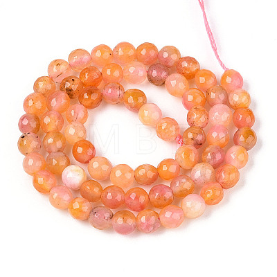 Dyed Natural White Jade Beads Strands G-T139-6mm-60-09-1