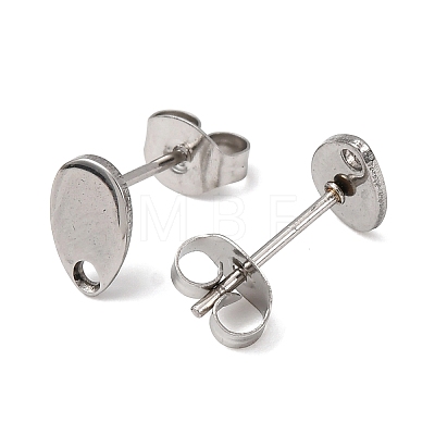 Non-Tarnish 304 Stainless Steel Stud Earring Findings STAS-R063-38-1