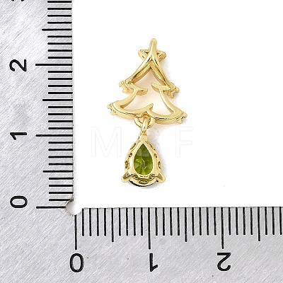 Brass Micro Pave Cubic Zirconia Pendants KK-L258-01G-C01-1