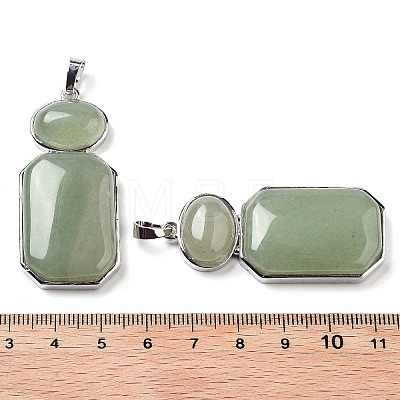 Natural Green Aventurine Human Body Shaped Pendants G-P552-03P-04-1