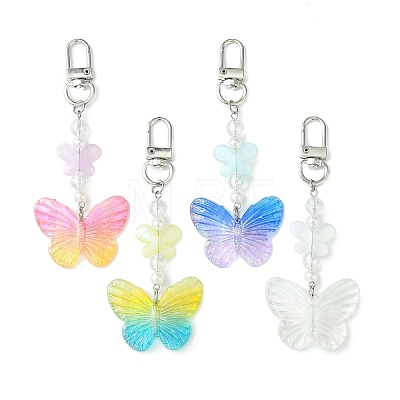 Acrylic Butterfly Pendant Decorations HJEW-JM01569-1