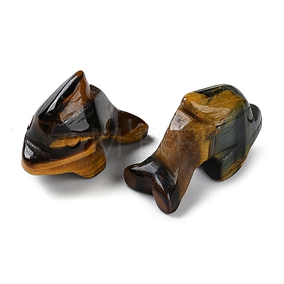 Natural Tiger Eye Carved Healing Dolphin Figurines G-B062-01A-1