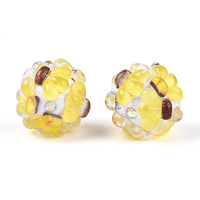 Fruit Round Resin Beads RESI-T059-03A-1