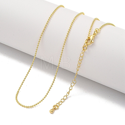 Brass Ball Chain Necklaces for Women NJEW-G084-13G-1