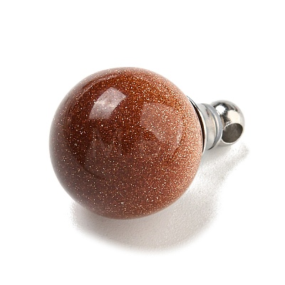 Synthetic Goldstone Perfume Bottle Pendants G-K338-22P-05-1