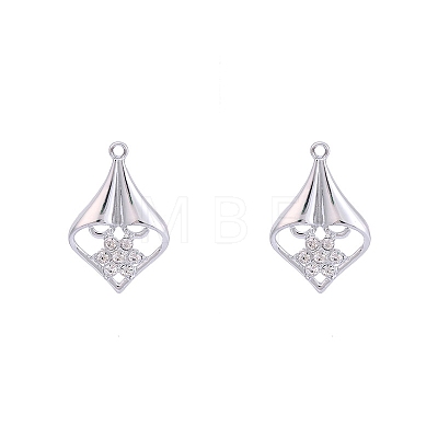 Tibetan Style Alloy Rhinestone Pendants PW-WG22E69-04-1