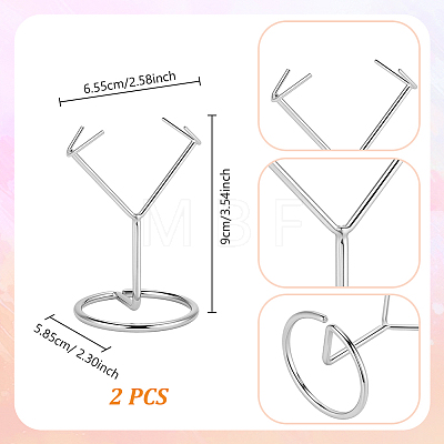 Alloy Mineral Stone Display Holder ODIS-WH0030-239P-1