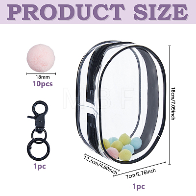 Transparent Plastic Storage Zipper Bags for Doll DIY-WH0899-713B-1