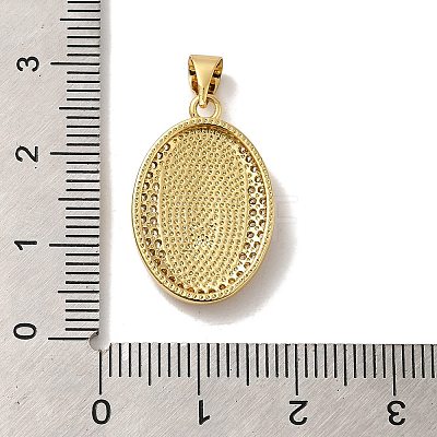 Rack Plating Brass Micro Pave Cubic Zirconia with Synthetic Opal Pendants KK-D088-12G-1